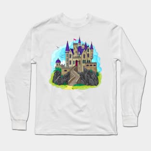 Fantasy gothic medieval fortress. Long Sleeve T-Shirt